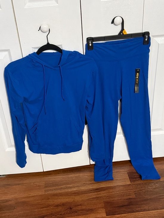 New Mix Pants - New Mix Women's Bright Royal Blue Hoodie & Legging Set